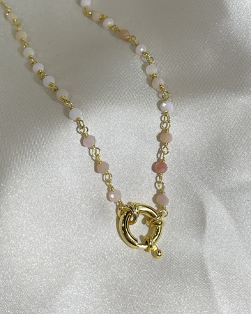 Bella Pink Opal Necklace