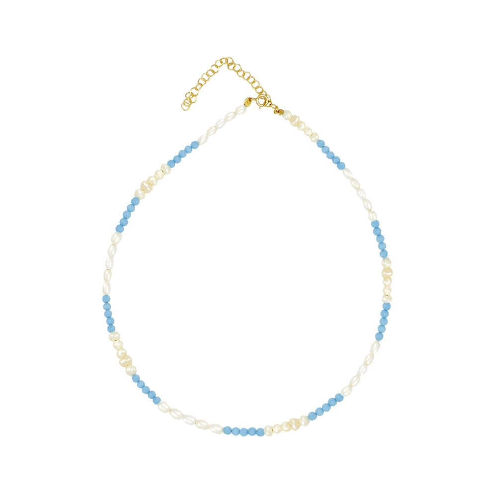 Turquoise classic combi necklace