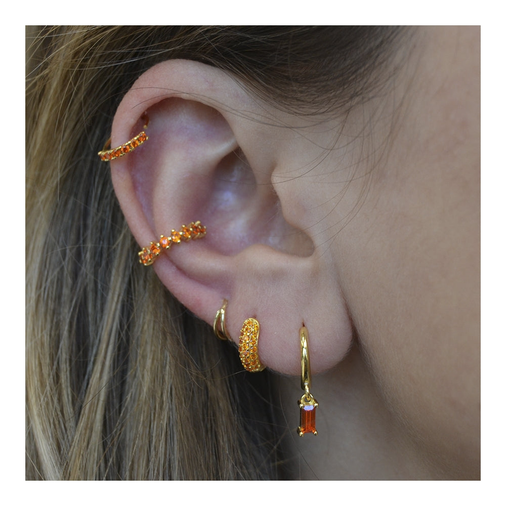Earcuff shine Naranja