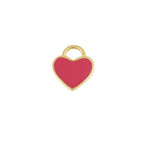 Charm corazón enamel fucsia