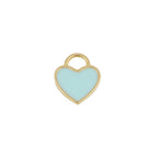 Charm corazón enamel turquesa