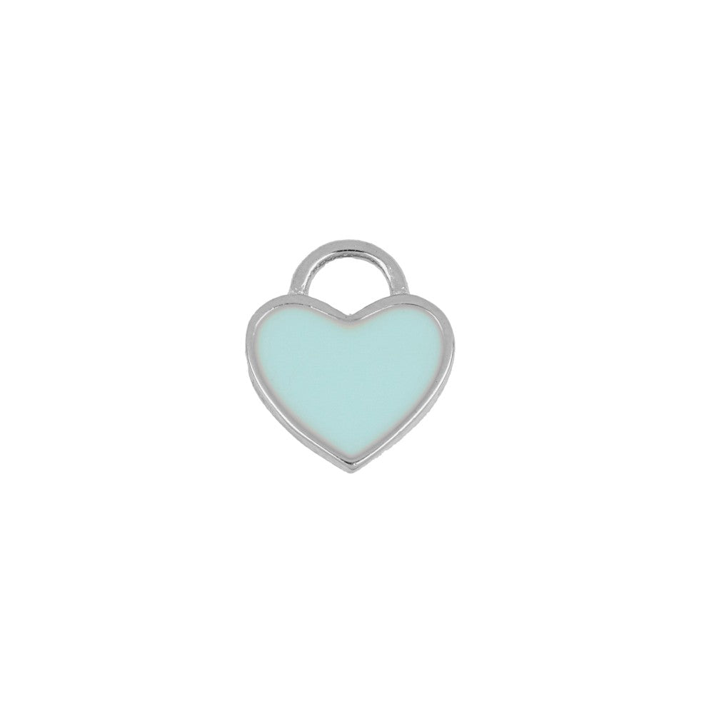 Charm corazón enamel turquesa