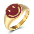 Anillo Happy Face red