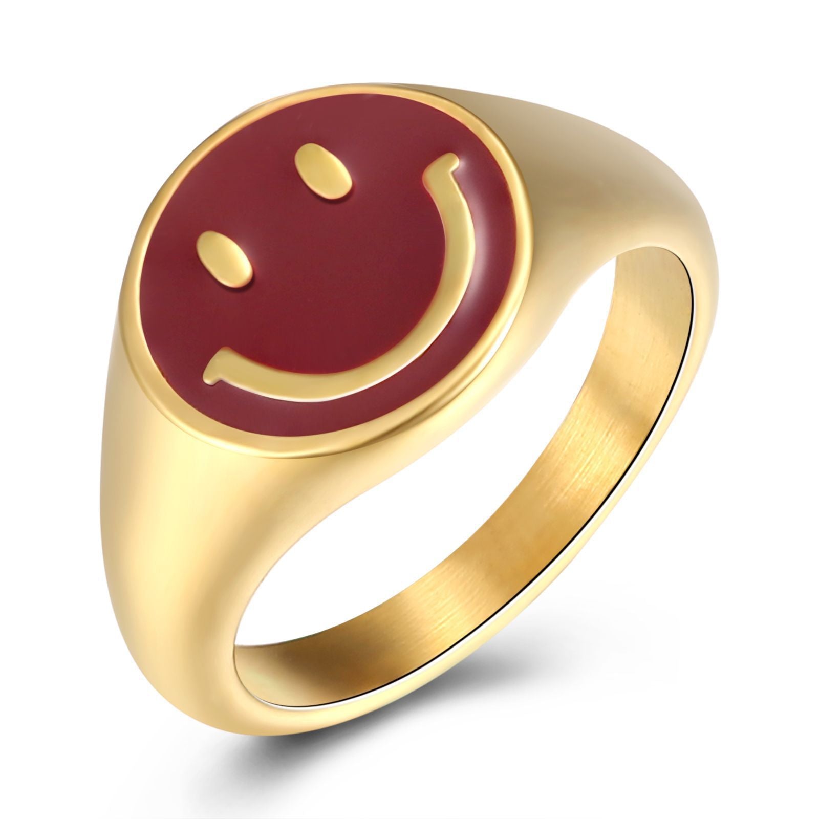 Anillo Happy Face red
