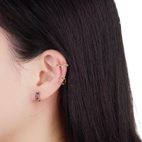PENDIENTES MINI ARITOS CRISTAL SILVER