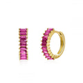 Ruby mini hoop earrings