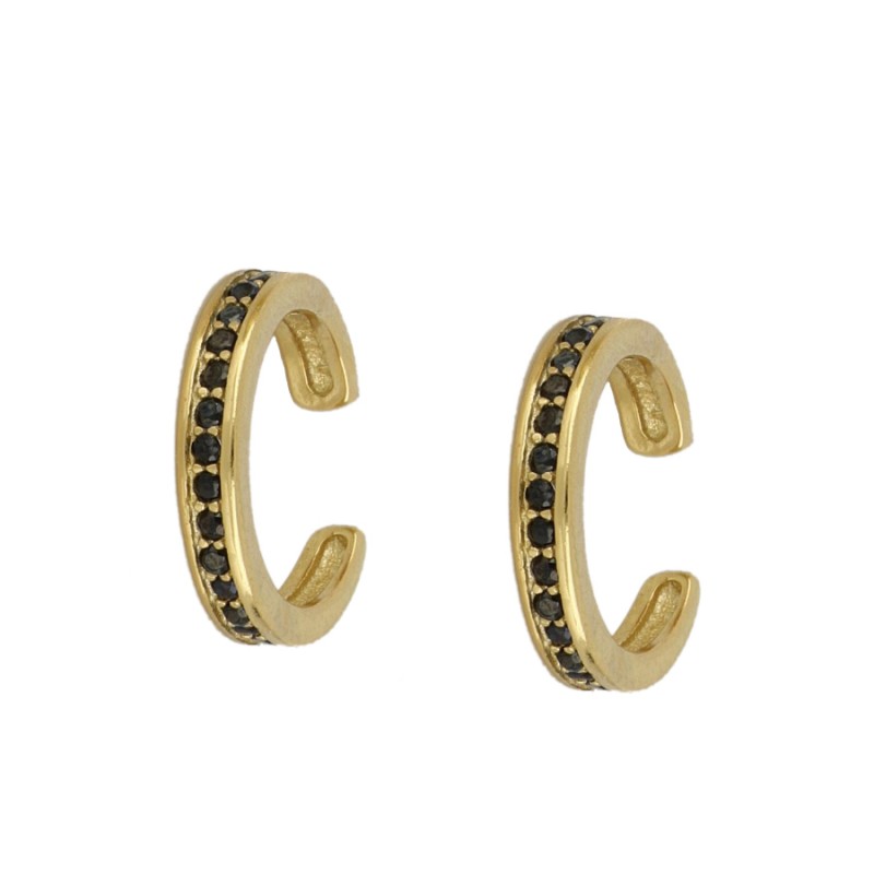 EARCUFF BLACK CIRCONITA