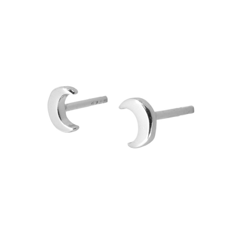PENDIENTES MINI LUNITAS SILVER