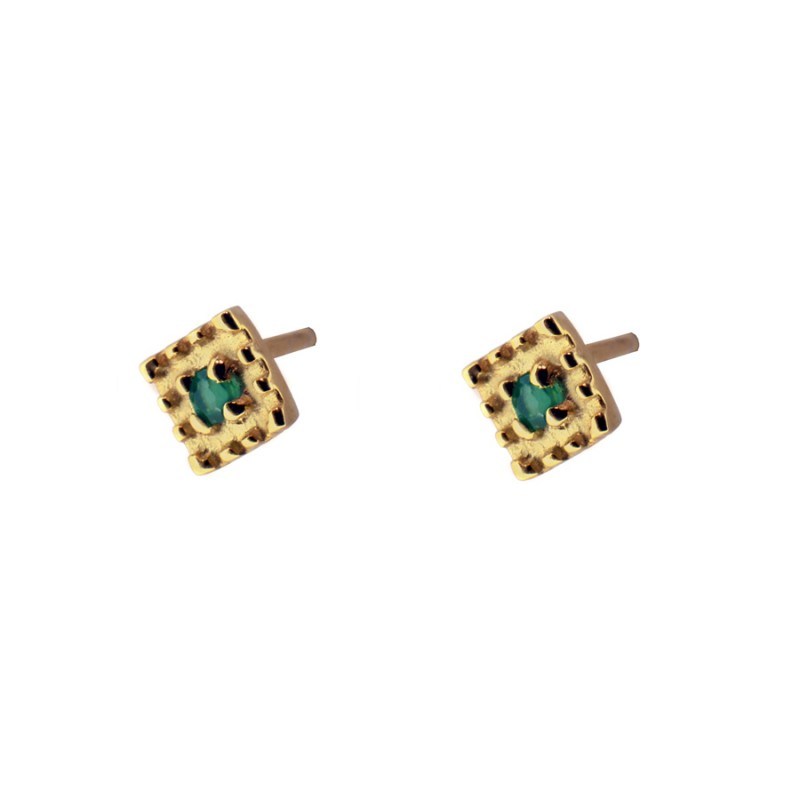 PENDIENTES MINI ROMBE GREEN