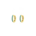 PENDIENTES SHINE TURQUESA GOLD