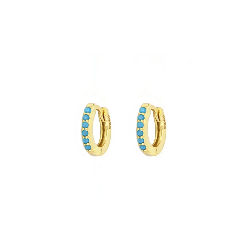 PENDIENTES SHINE TURQUESA GOLD