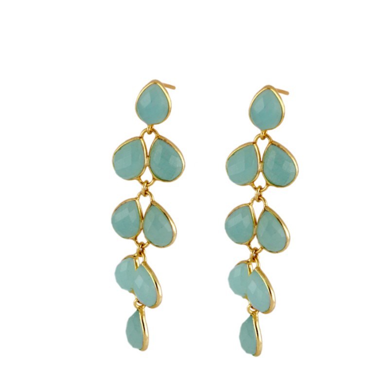 TEAR CHALCEDONY EARRINGS