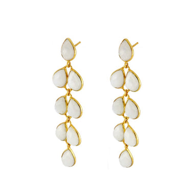 MOONSTONE TEAR EARRINGS