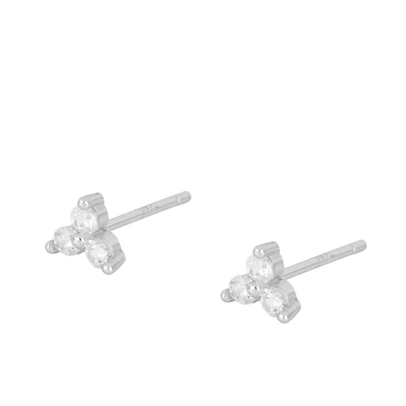 MINI CLOVER SILVER EARRINGS