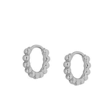 MIDI BALL SILVER EARRINGS