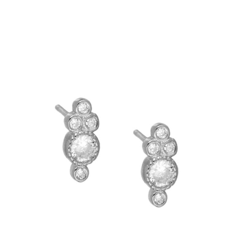 PENDIENTES WHITE DROP SILVER