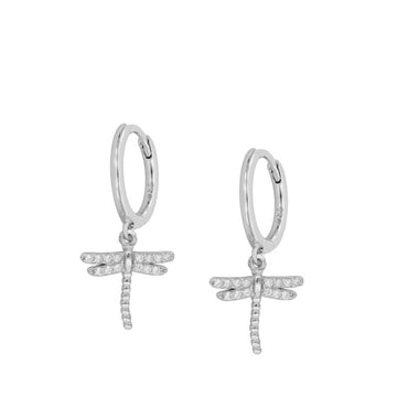 SILVER DRAGONFLY EARRINGS