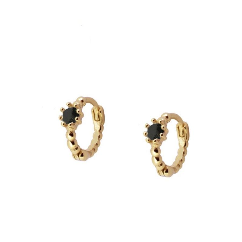 Pendientes mini balls Black