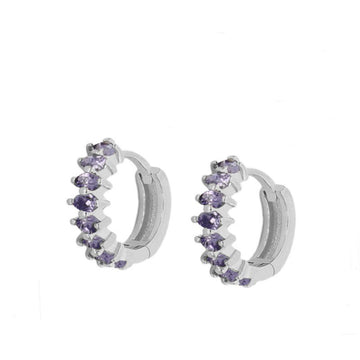 Roma Violet Silver Earrings