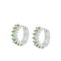 Pendientes Rome Green Silver