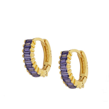 VIOLET MINI HOOP EARRINGS