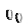 PENDIENTES MINI ARITOS BLACK SILVER