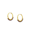Pendientes mini hoops Amatista