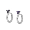 Pendientes mini hoops lirio silver