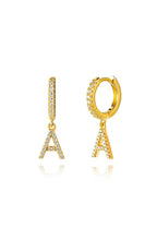 ZIRCONIA INITIAL EARRINGS