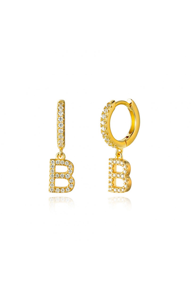 ZIRCONIA INITIAL EARRINGS