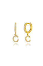 ZIRCONIA INITIAL EARRINGS