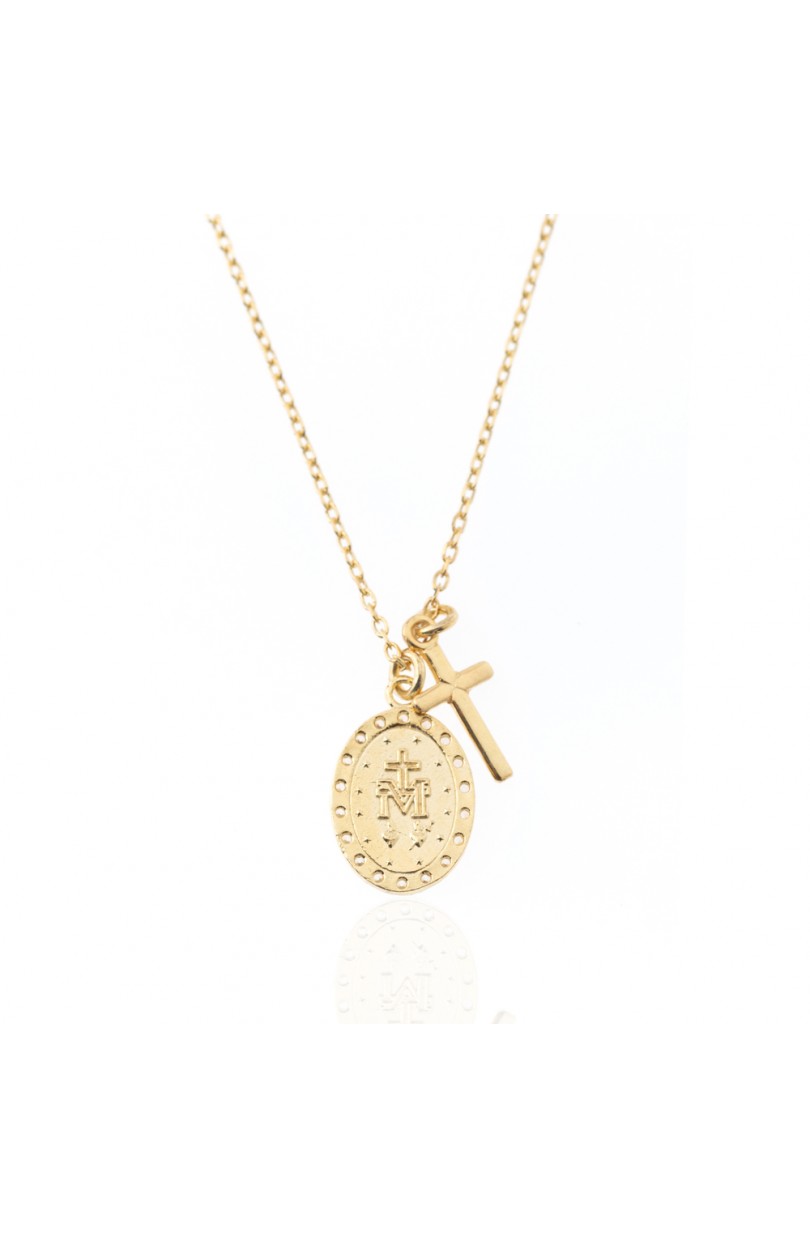 OUR LADY OF THE MIRACULOUS ZIRCONIA NECKLACE