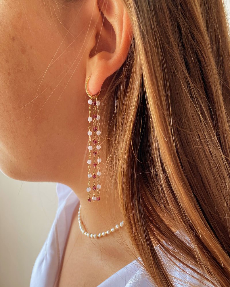 Hope rosary earrings