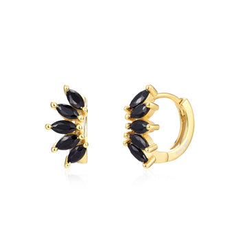 Black Flower Earrings