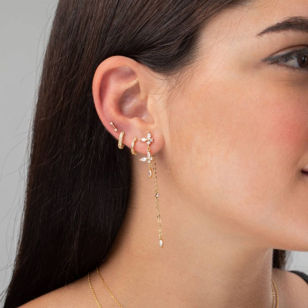 Pendientes long spring White