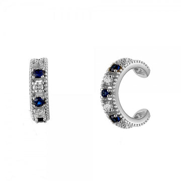 SAPPHIRE SILVER EAR CUFF