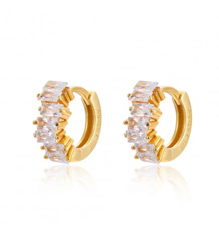PENDIENTES MINI ARITOS CRISTAL GOLD