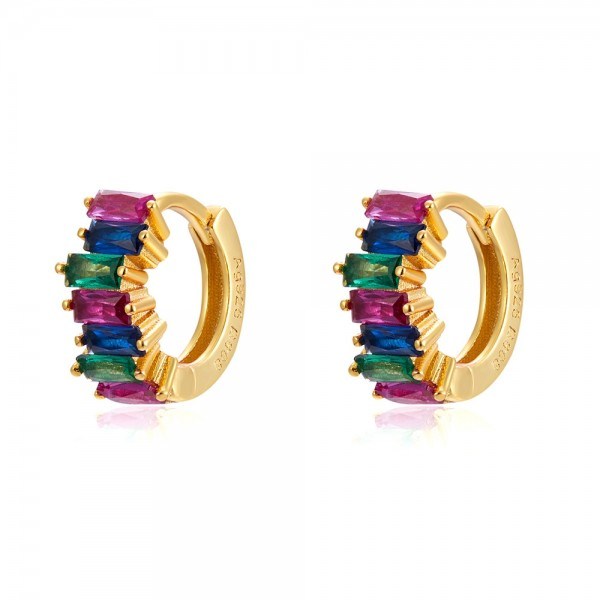 PENDIENTES MINI ARITOS IRIS GOLD