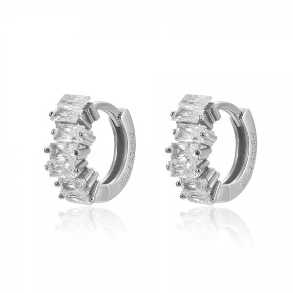 PENDIENTES MINI ARITOS CRISTAL SILVER