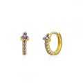 Pendientes mini flowers light purple