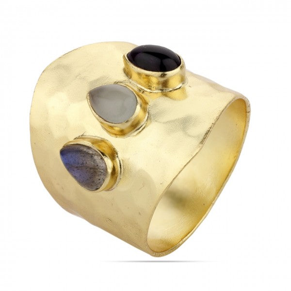 ANILLO TRIPLE LABRADORITA