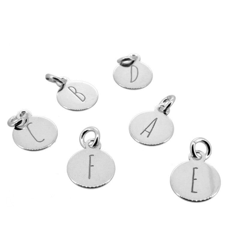 COLLAR SIMPLE INITIAL VINTAGE SILVER