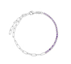 Pulsera combinada Amatista Silver