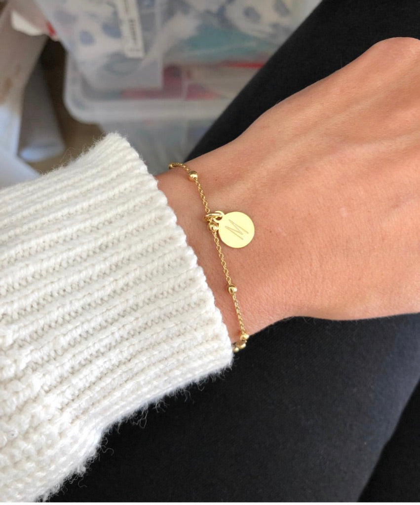 PULSERA SIMPLE INITIAL VINTAGE
